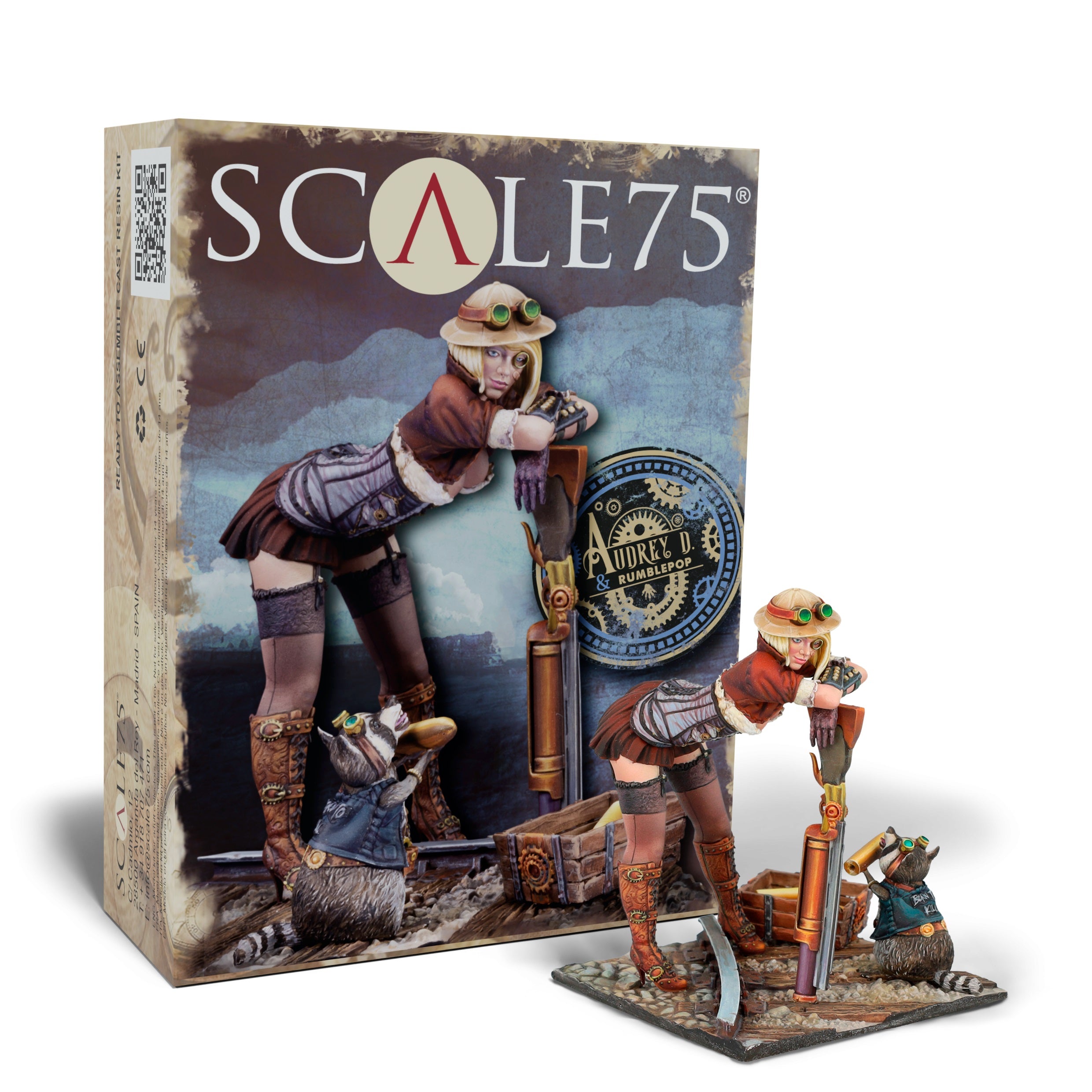 Scale 75 Figures Steam Wars Audrey D. & Rumblepop 75mm (39)