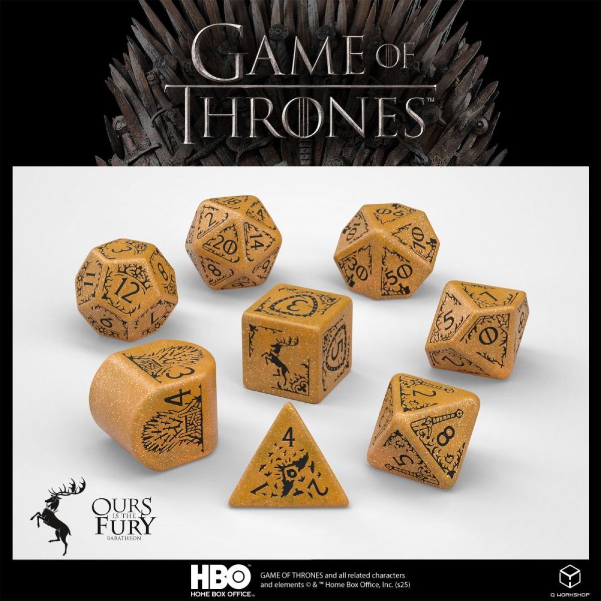 Q Workshop GOT/00190166/2025/4/A Game of Thrones Dice Set: Baratheon (9250515583213)