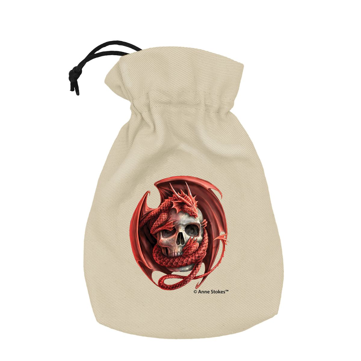 Q Workshop BAST205 Anne Stokes Dice Pouch: Skull Embrace (9250513125613)