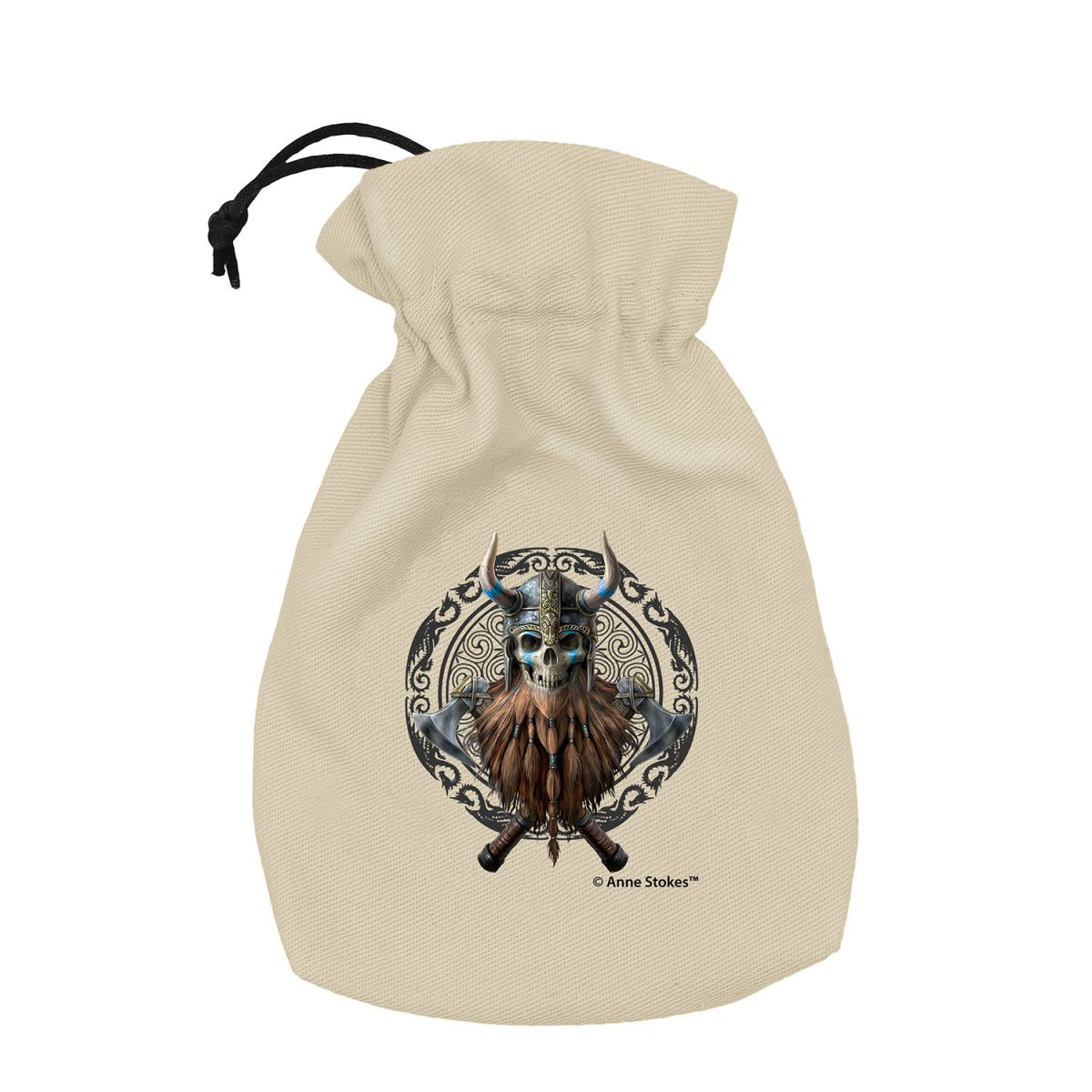 Q Workshop BAST208 Anne Stokes Dice Pouch: Viking Skull (9250513420525)