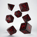Q Workshop Runic Black & red Dice Set
