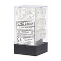 Chessex Translucent 16mm d6 Clear/white Dice Block (12 dice)