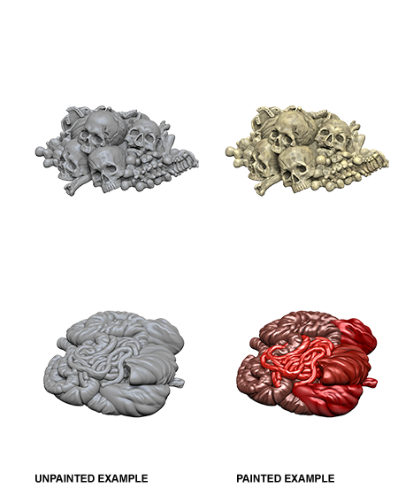 WizKids 73422 Deep Cuts Unpainted Miniatures: Pile of Bones & Entrails (9003794890989)