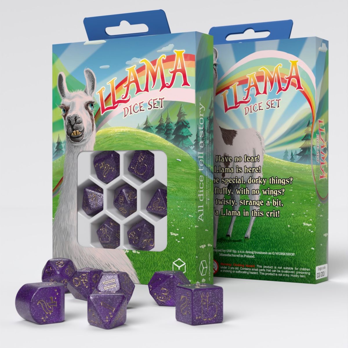 Q Workshop Llama Dice Set: Zippy