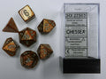 Chessex Glitter Gold w/silver Classic Polyhedral