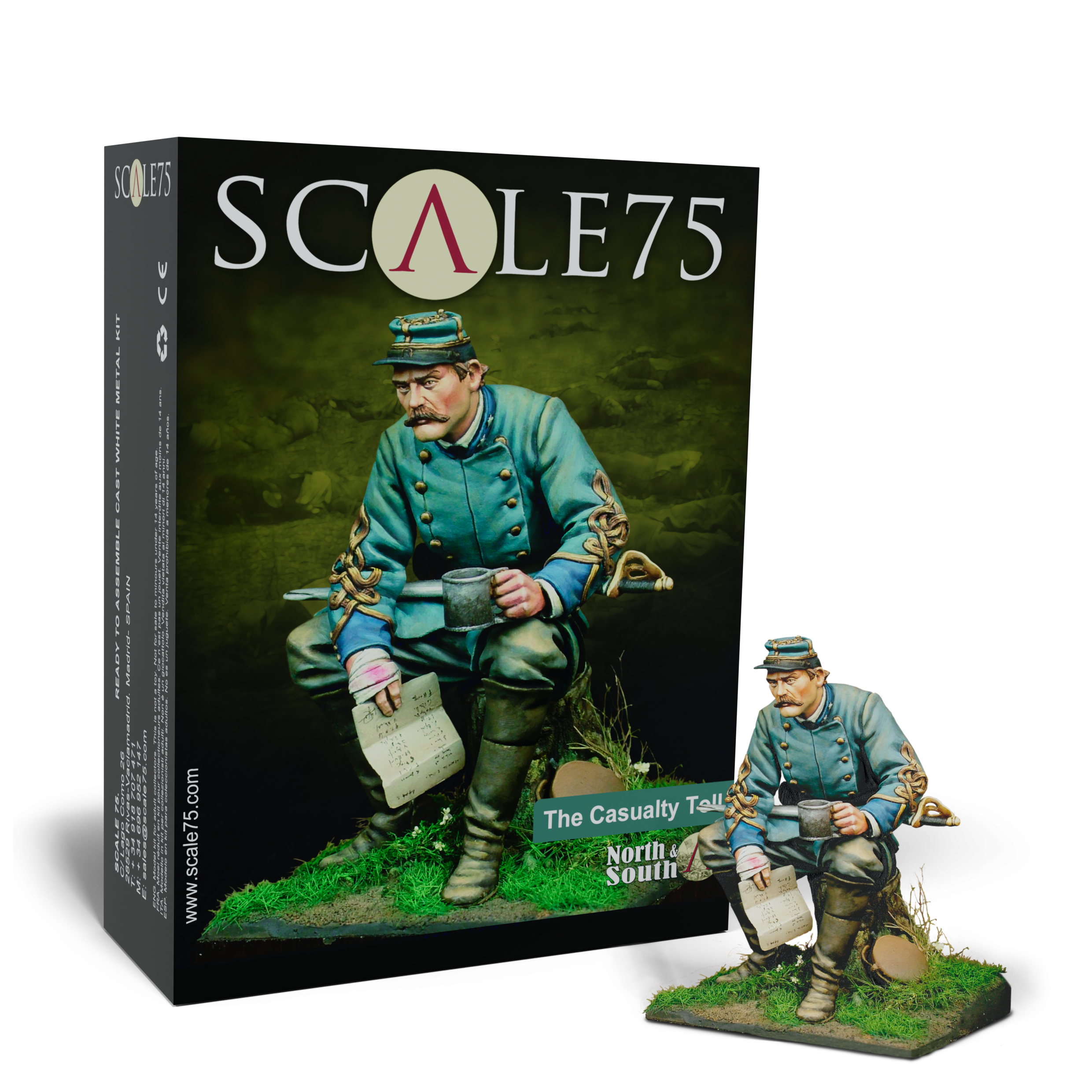 Scale 75 Figures North and South Casualty Toll 75mm (2)