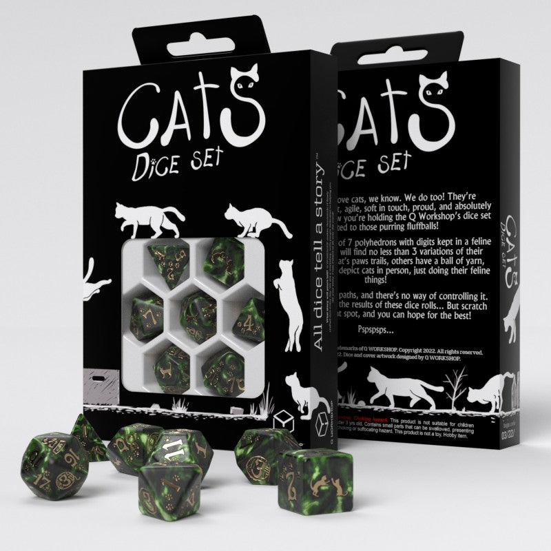 Q Workshop Cats Dice Set: Pixel