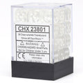 Chessex Translucent 12mm d6 Clear/white Dice Block (36 dice)