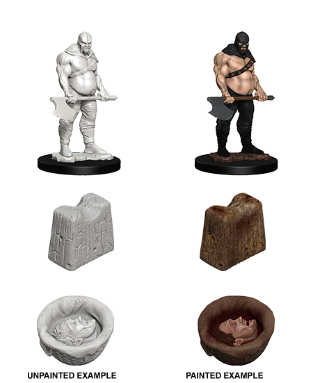 WizKids 73420 Deep Cuts Unpainted Miniatures: Executioner & Chopping Block (9003794792685)