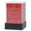 Chessex Opaque 12mm d6 Red/black Dice Block (36 dice)