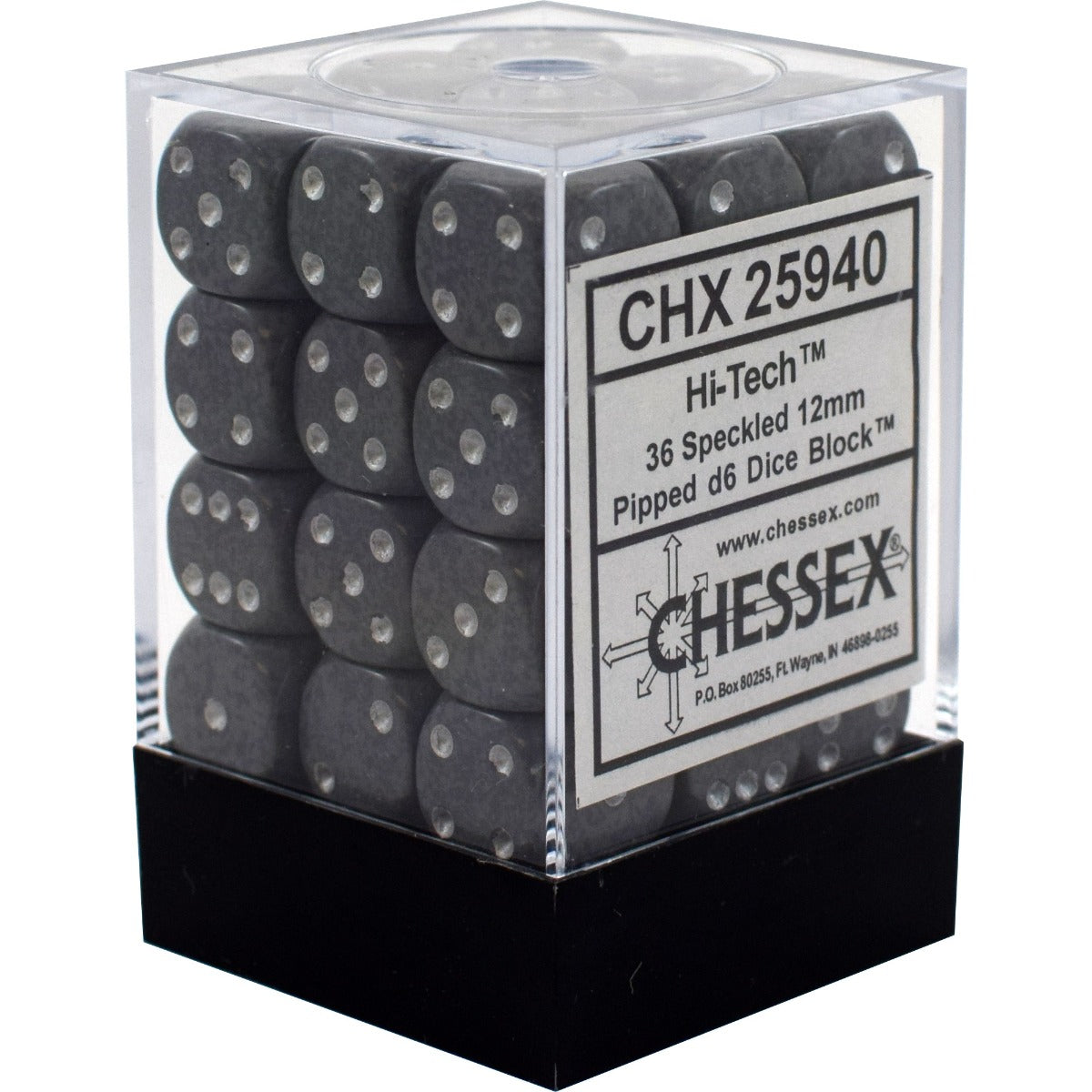 Chessex Speckled 12mm d6 Hi-Tech Dice Block (36 dice)