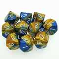 Chessex Gemini Blue-Gold/white Set of Ten d10s