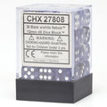 Chessex Nebula 12mm d6 Black/white Dice Block (36 dice)