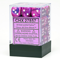 Chessex Festive 12mm d6 Violet/white Dice Block (36 dice)
