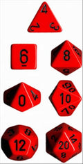 Chessex Opaque Polyhedral Red/black 7-Die Set