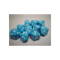 Chessex Opaque Light Blue/white Set of Ten d10s