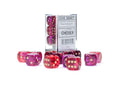 Chessex Gemini 16mm d6 Translucent Red-Violet/gold Dice Block