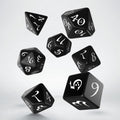 Q Workshop Classic RPG Black & white Dice Set