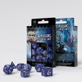 Q Workshop Classic RPG Cobalt & white Dice Set