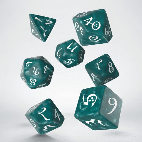 Q Workshop Classic RPG Stormy & white Dice Set