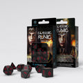 Q Workshop Classic Runic Black & red Dice Set