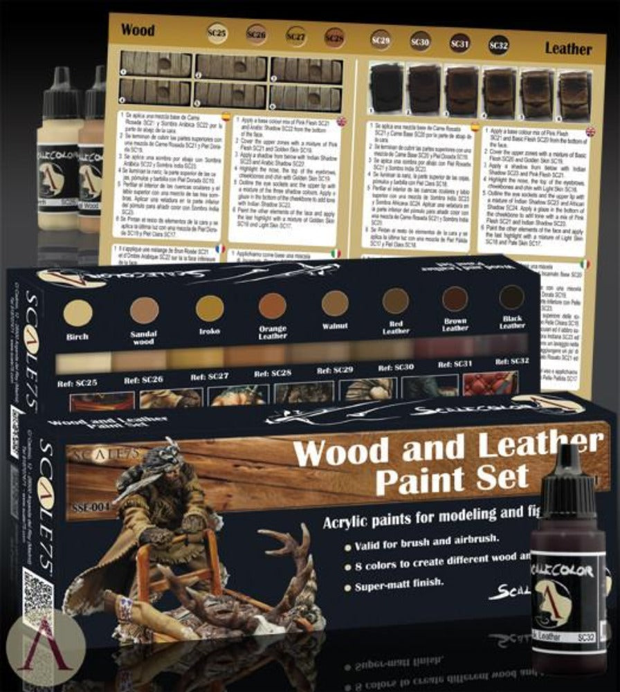 Scale 75 Scalecolor Wood and Leather Paint Set (3)