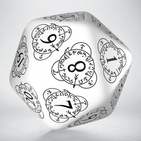 Q Workshop D20 Level Counter Red & white Die