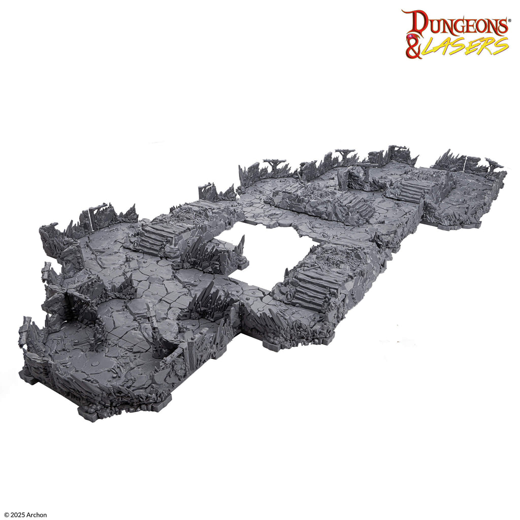 Archon Studio DNL0114 Dungeons & Lasers Half-Height Walls Deep Mines