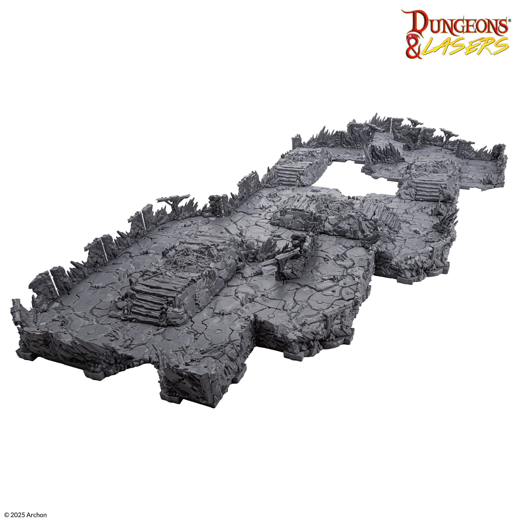 Archon Studio DNL0114 Dungeons & Lasers Half-Height Walls Deep Mines