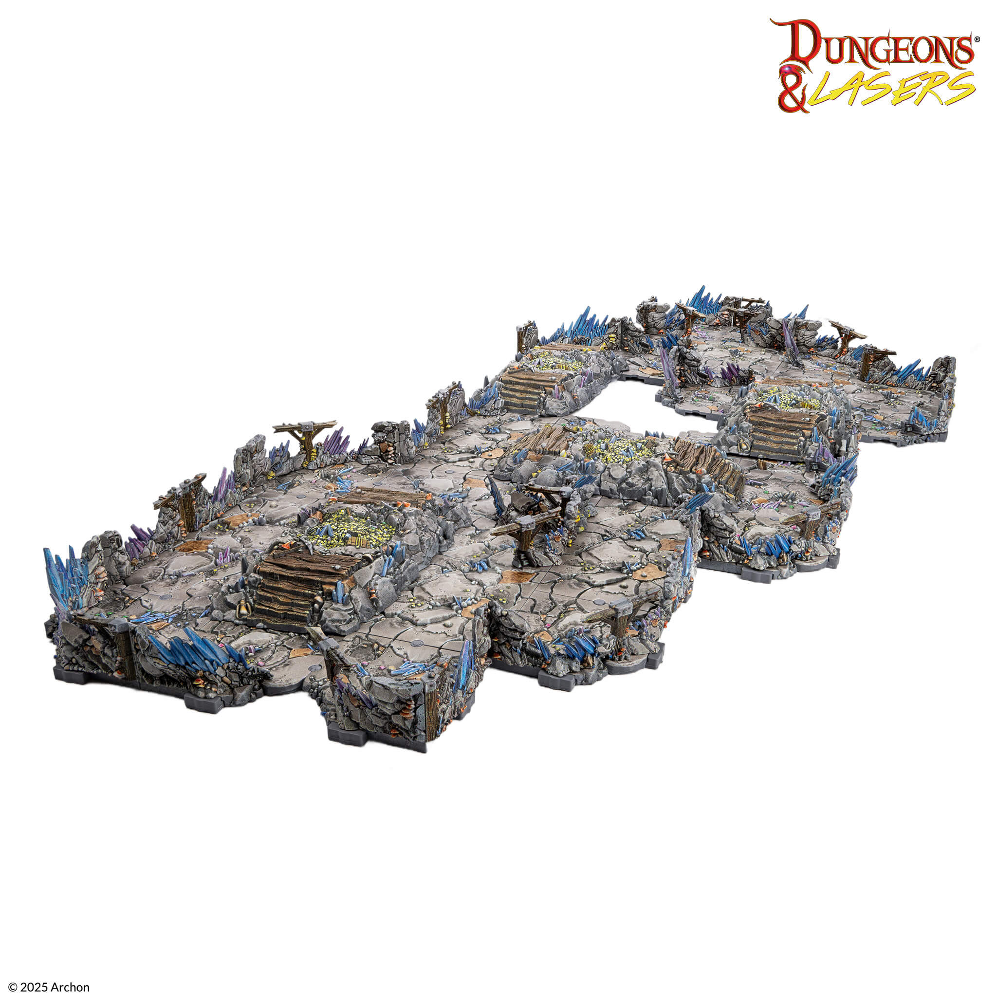 Archon Studio DNL0113 Dungeons & Lasers PrismaCast Pre-Painted Terrain Deep Mines Pre-Painted