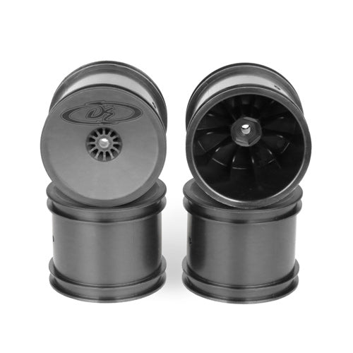 DE Racing DER-SS4-LB SpeedLine Stadium Truck Black Wheels (4 Pcs.) All 22T - Hobby City NZ (8499675922669)