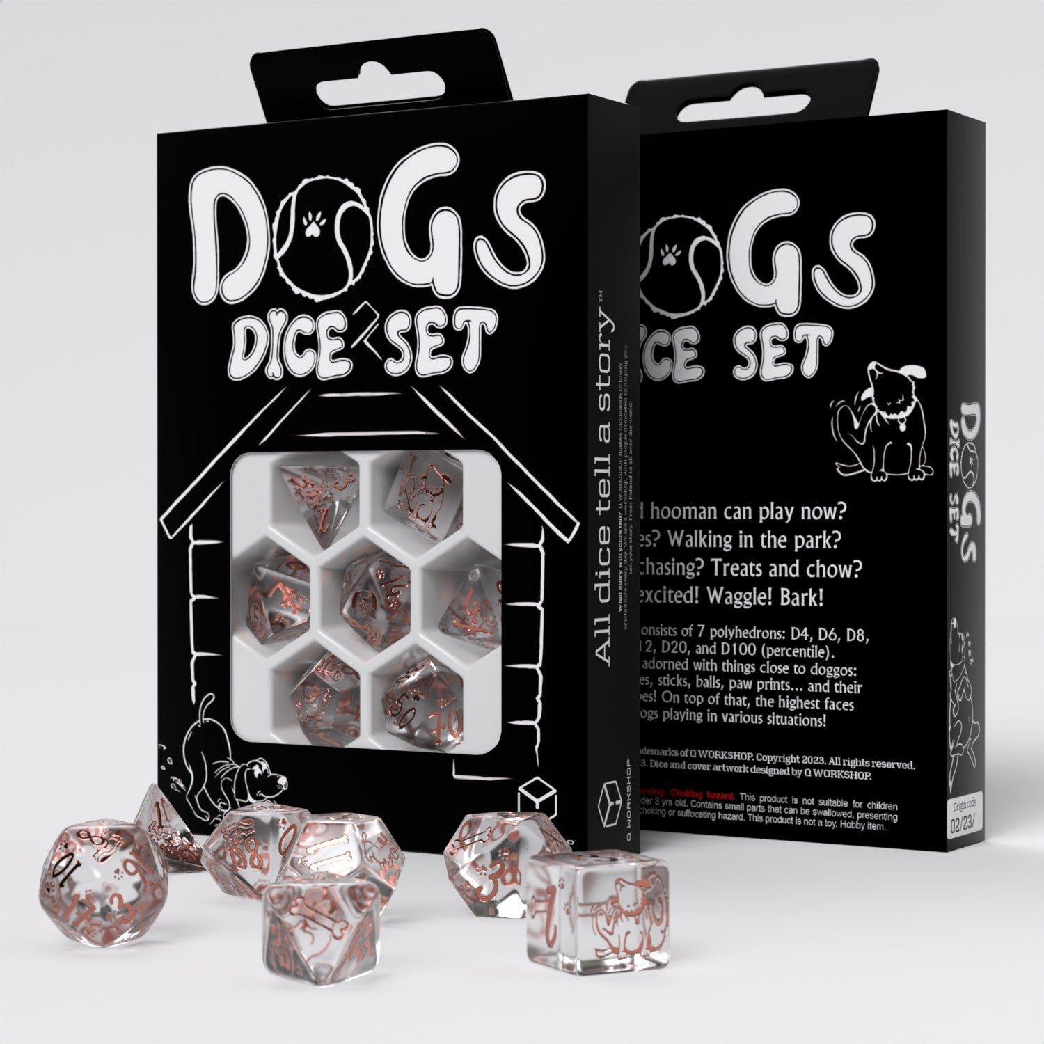Q Workshop Dogs Dice Set: Bubbles