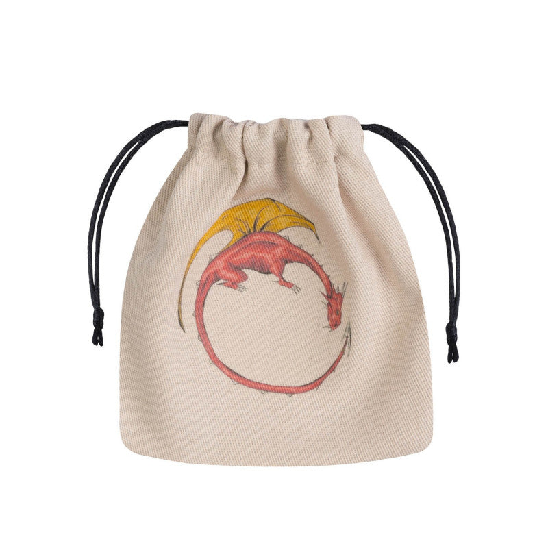 Q Workshop Dragon Beige & multicolor Dice Bag