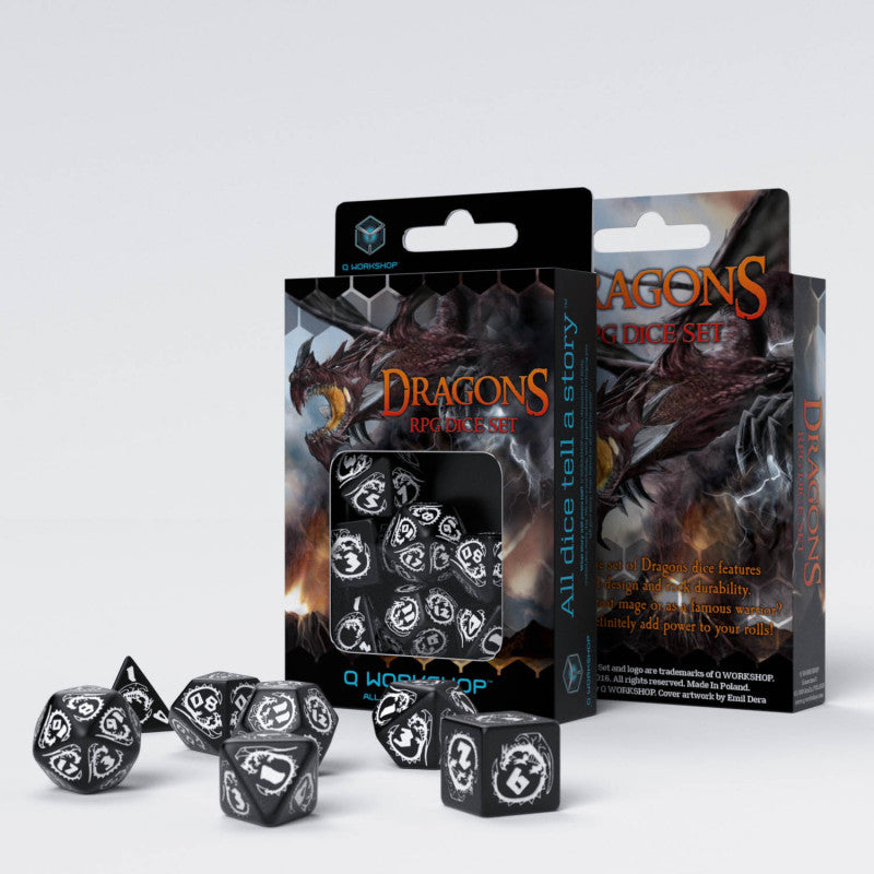 Q Workshop Dragons Dice Set: Hematite