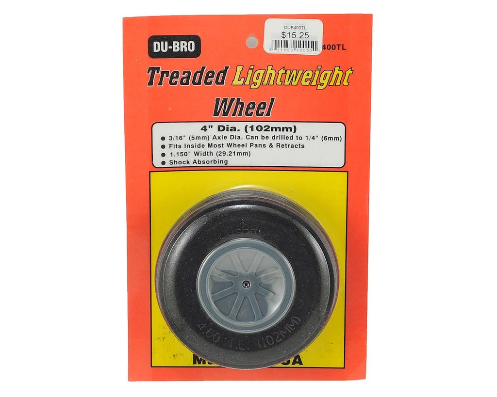 Dubro Treaded Lite 4 Inch RC Wheel - DUB400TL