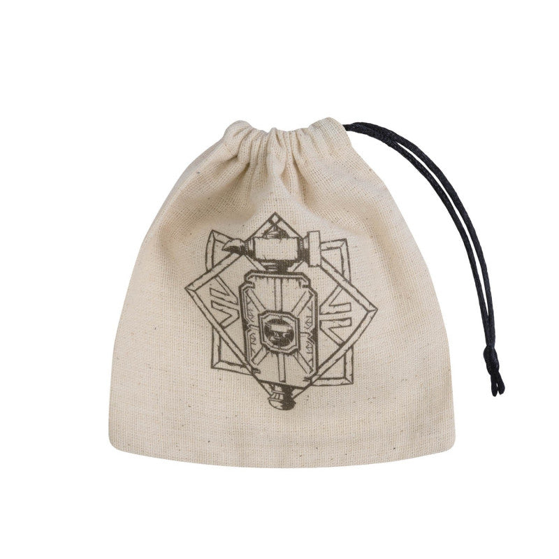 Q Workshop Dwarven Beige & black Basic Dice Bag