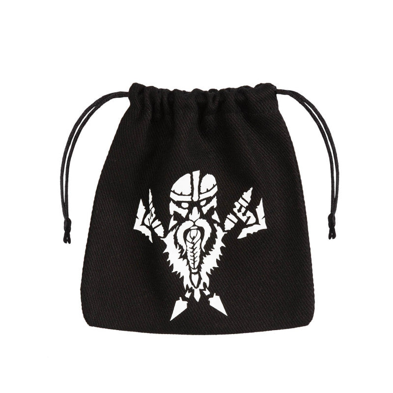 Q Workshop Dwarven Black & white Dice Bag