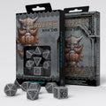 Q Workshop Dwarven Gray & black Dice Set