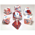 Chessex Gemini Red-White/Blue Polyhedral 7-Die S