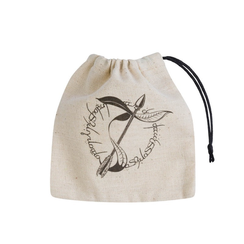 Q Workshop Elvish Beige & black Basic Dice Bag