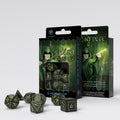 Q Workshop Elvish Black & glow-in-the-dark Dice Set