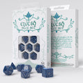 Q Workshop Elvish Cobalt & Silver Dice Set