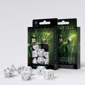 Q Workshop Elvish White & black Dice Set