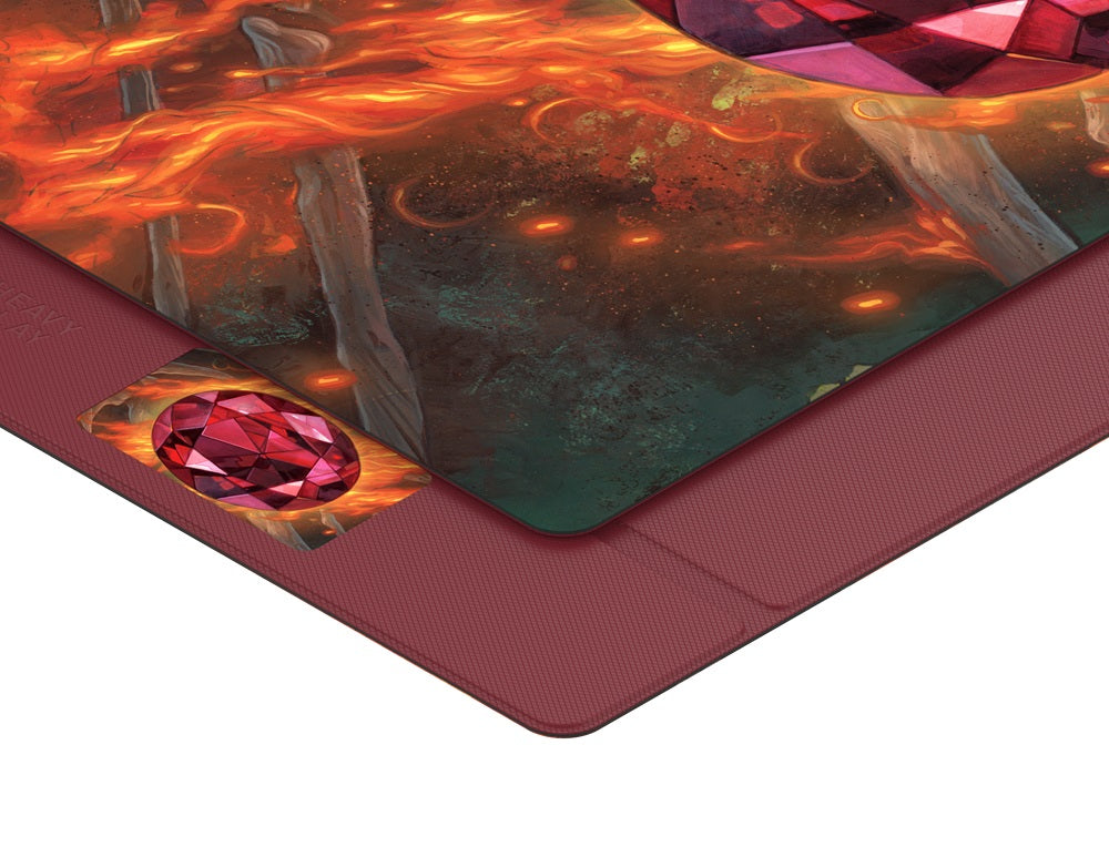 Heavy Play ETB-ART-CSRUBY ETB Playmat Art Masters Chris Seaman Ruby