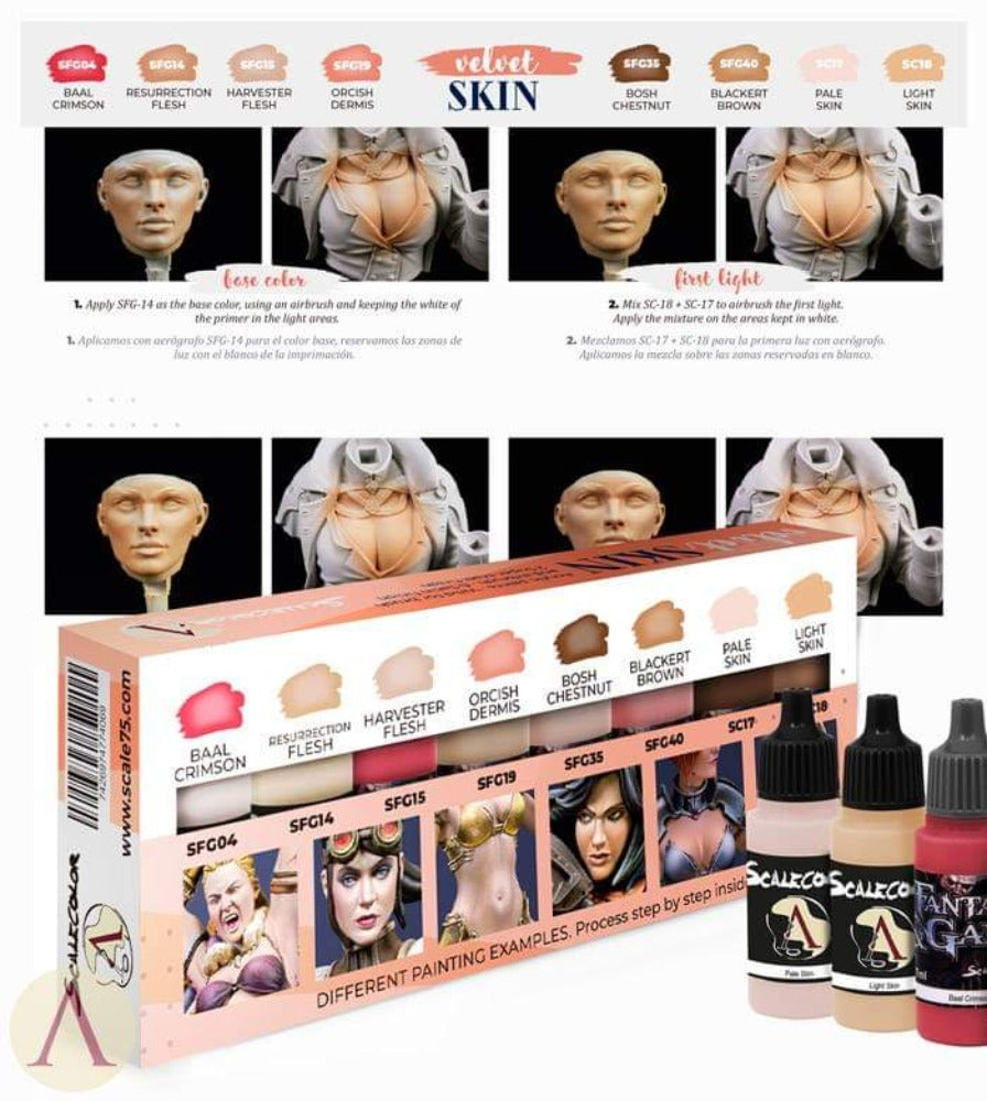 Scale 75 Scalecolor Velvet Skin Paint Set (3)