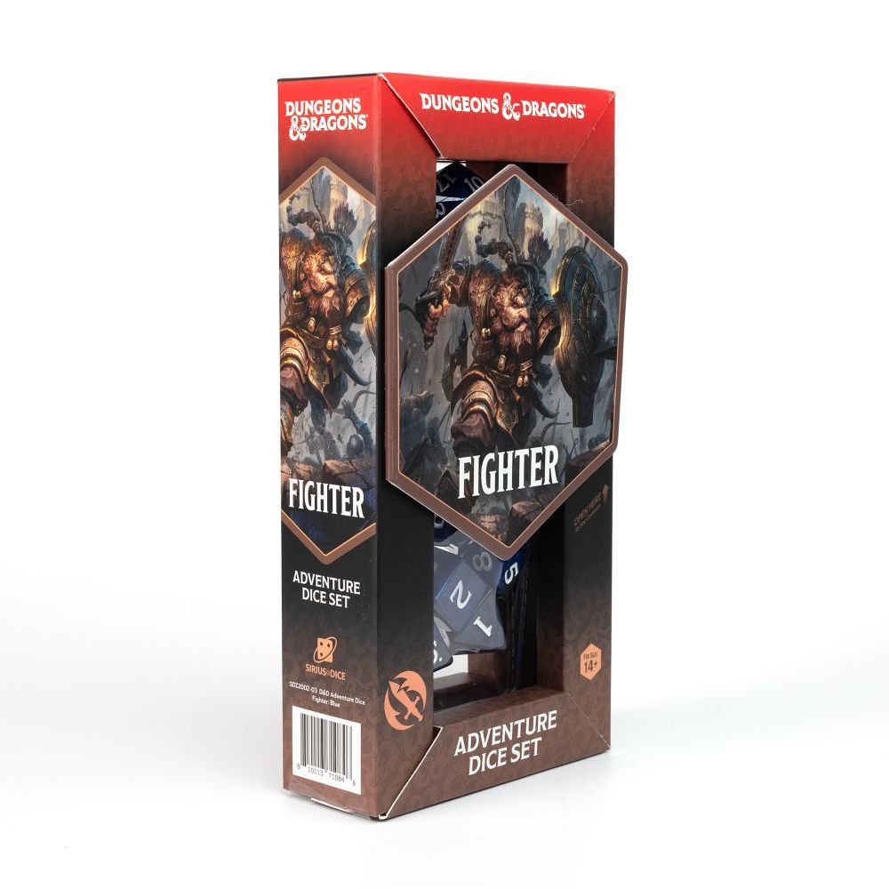 Sirius D&D Adventure Dice Fighter Blue - SDZ2002-03