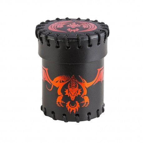Q Workshop Flying Dragon Black & red Leather Dice Cup