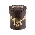 Q Workshop Flying Dragon Brown & golden Leather Dice Cup