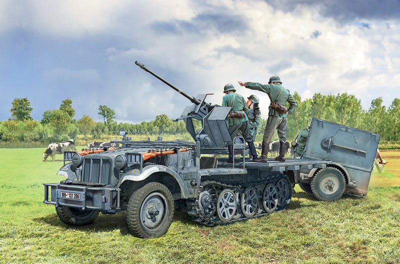 Italeri SDKFZ 10/4- FLAK30 W/CREW