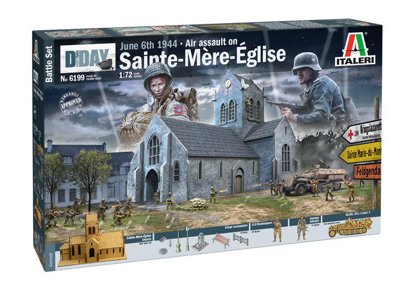 Italeri 6199 1/72 BATTLE OF NORMANDY: Sainte-Mre-gli (8950425288941)